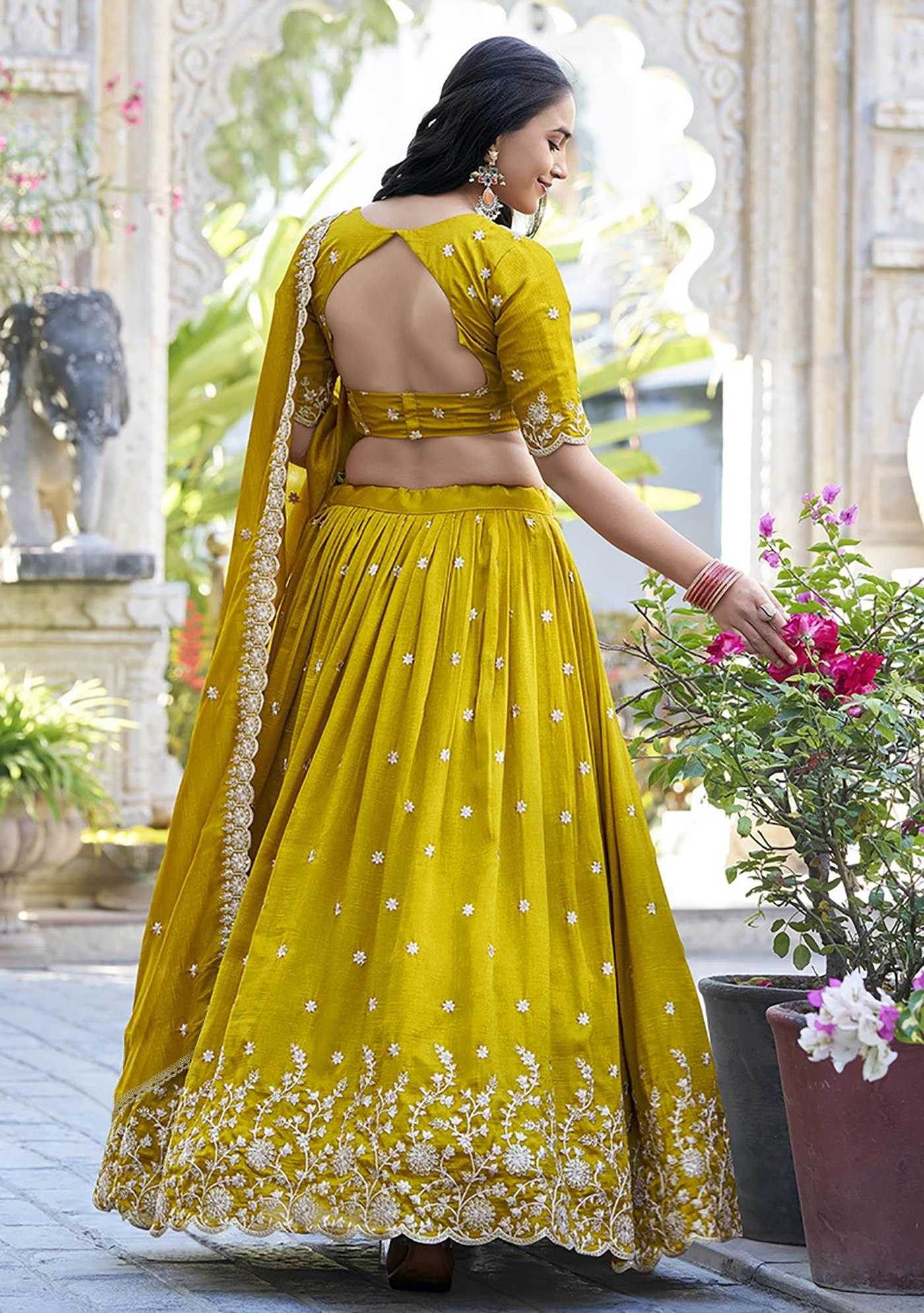 Chinon Designer Zari Work Lehenga - MYLUXURY LANE ENTERPRISE